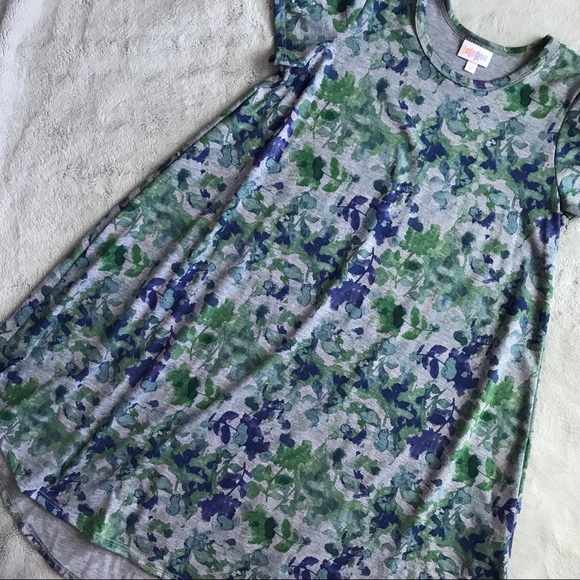 LuLaRoe Other - Lularoe Scarlett Swing Dress Green Blue Floral
